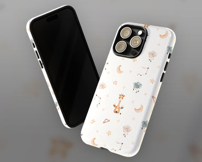 Libra Zodiac sign watercolor baby pattern iPhone case