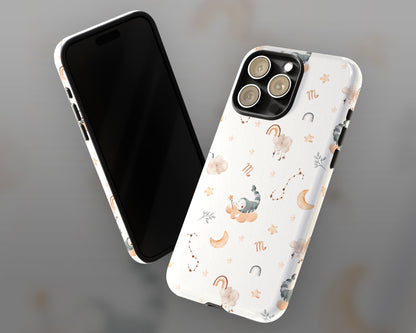 Scorpio Zodiac sign watercolor baby pattern iPhone case