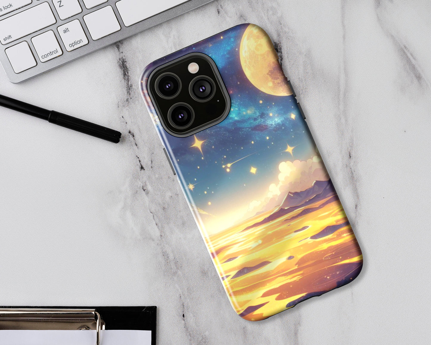 Galaxy skies in anime style iPhone case