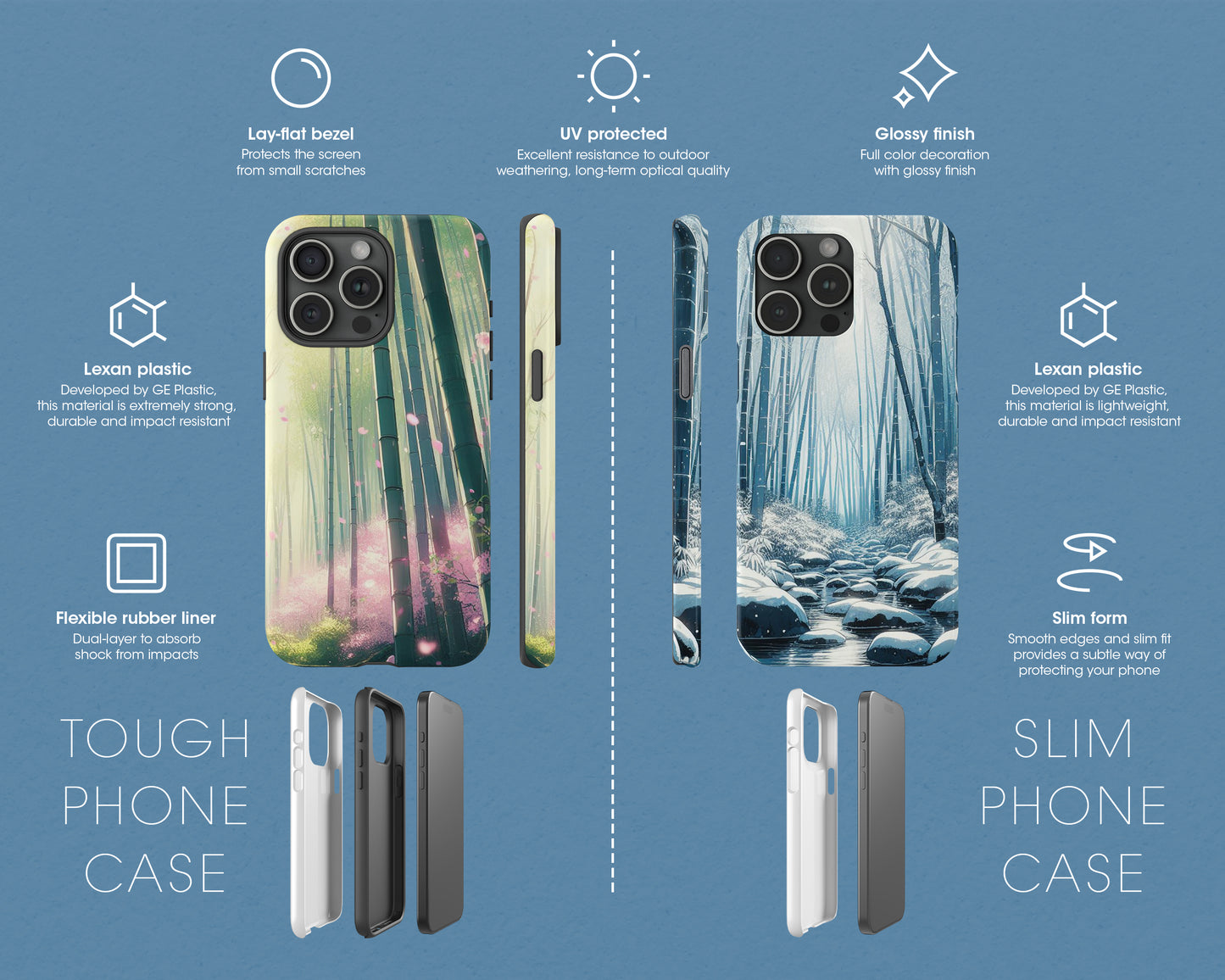 Bamboo forests in anime style iPhone case