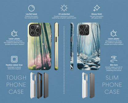 Bamboo forests in anime style iPhone case