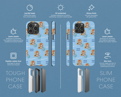 Aquarius Zodiac sign cute cartoon girl iPhone case