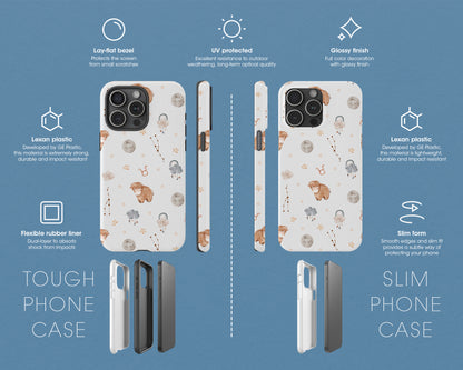 Taurus Zodiac sign watercolor baby pattern iPhone case