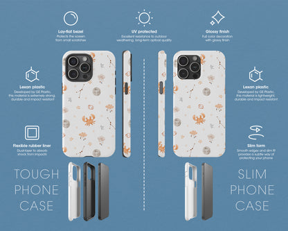 Cancer Zodiac sign watercolor baby pattern iPhone case