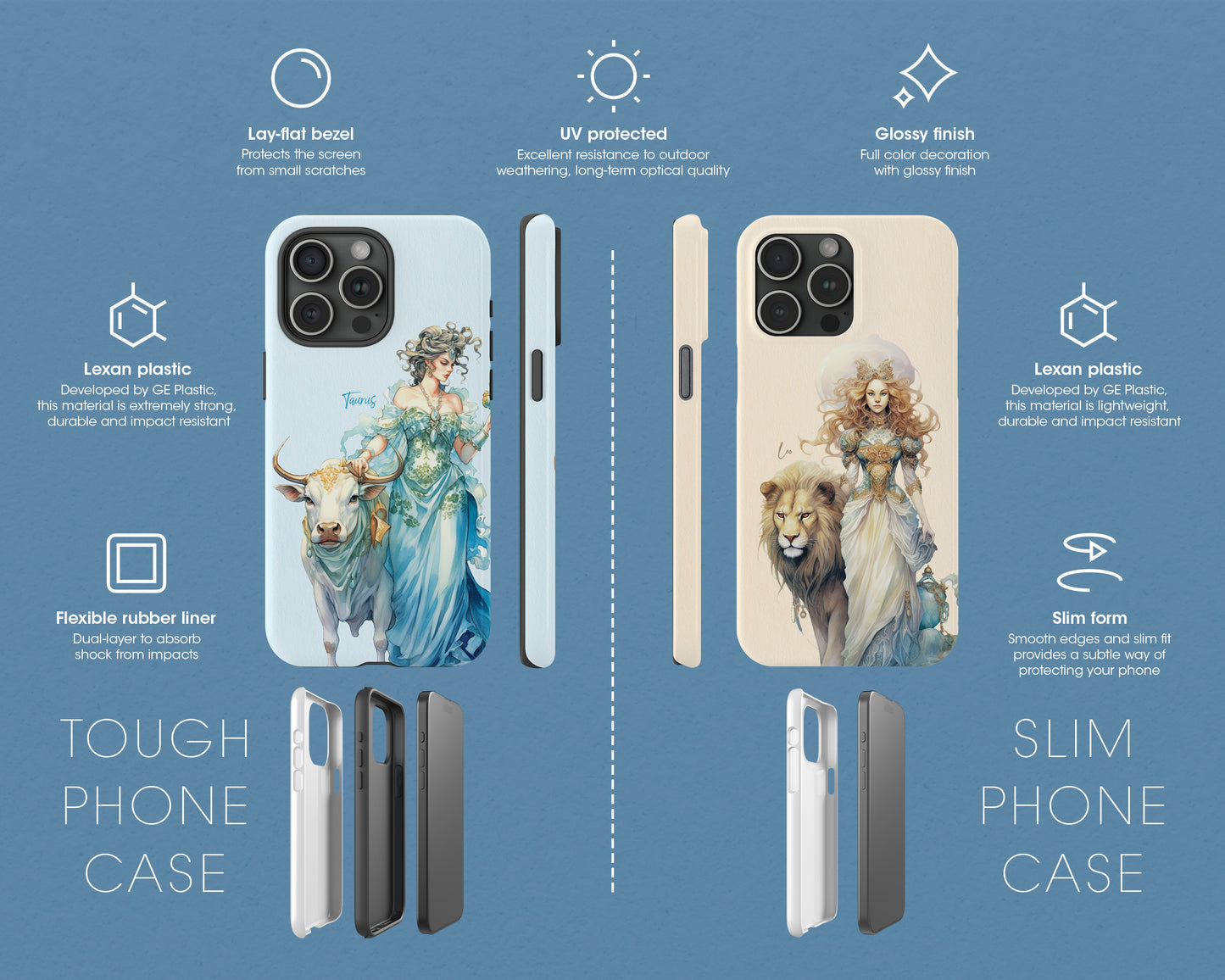 Zodiac sign watercolor Goddesses iPhone case