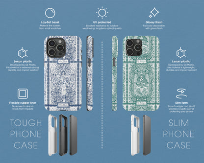 Zodiac sign line art cards iPhone case