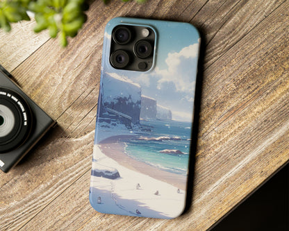Beaches in anime style iPhone case