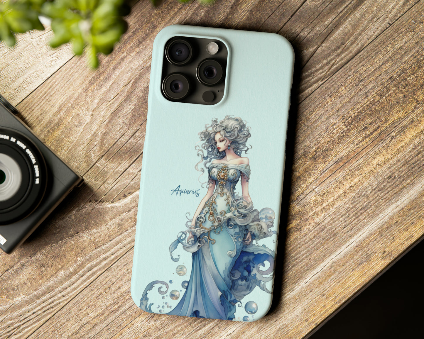 Zodiac sign watercolor Goddesses iPhone case