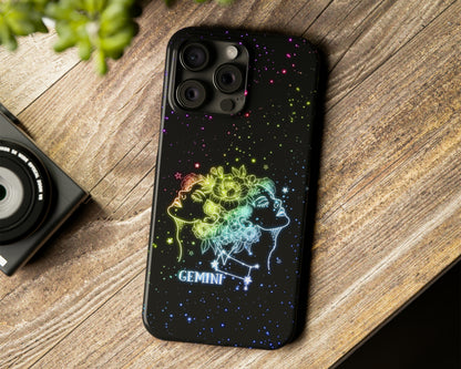 Zodiac sign glowing starry skies iPhone case