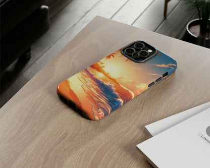 Beaches in anime style iPhone case