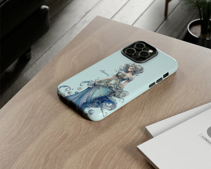 Aquarius Zodiac sign watercolor Goddess iPhone case