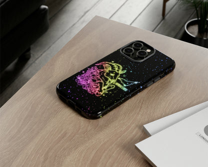 Capricorn Zodiac sign glowing starry sky iPhone case