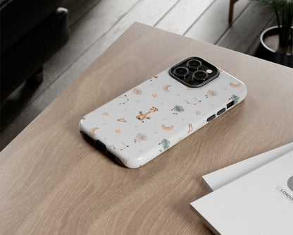 Libra Zodiac sign watercolor baby pattern iPhone case