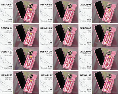 Zodiac sign Sakura cards on magic circle anime iPhone case