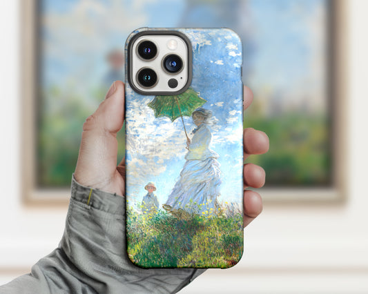 Claude Monet - Woman with a Parasol - Madame Monet and Her Son iPhone case