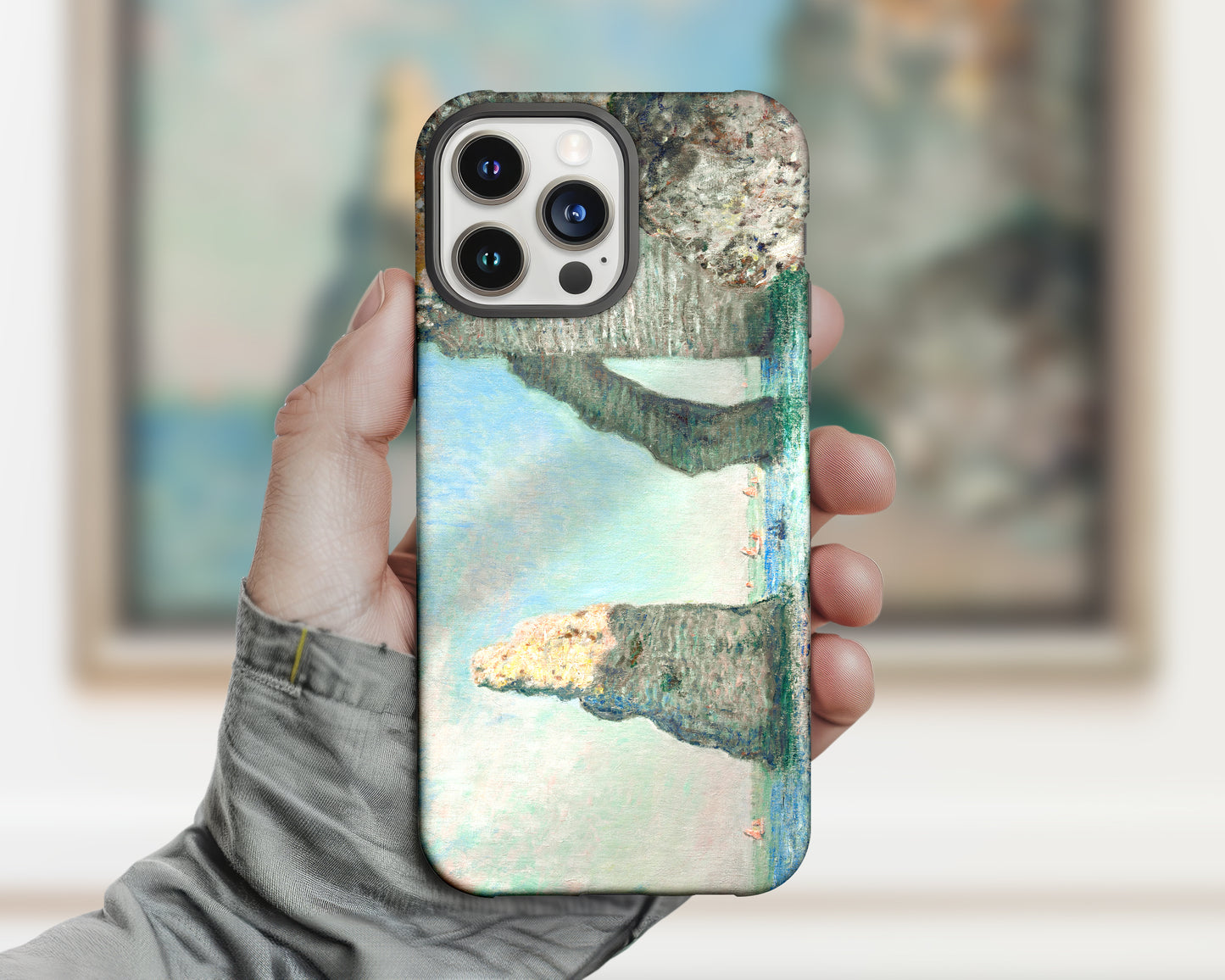 Claude Monet - Cliffs at Étretat iPhone case