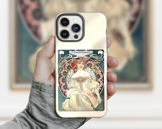 Alphonse Maria Mucha - F. Champenois Imprimeur-Editeur iPhone case