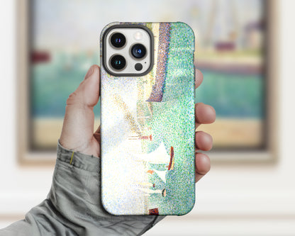 Georges Seurat - Entrance of The Port of Honfleur iPhone case