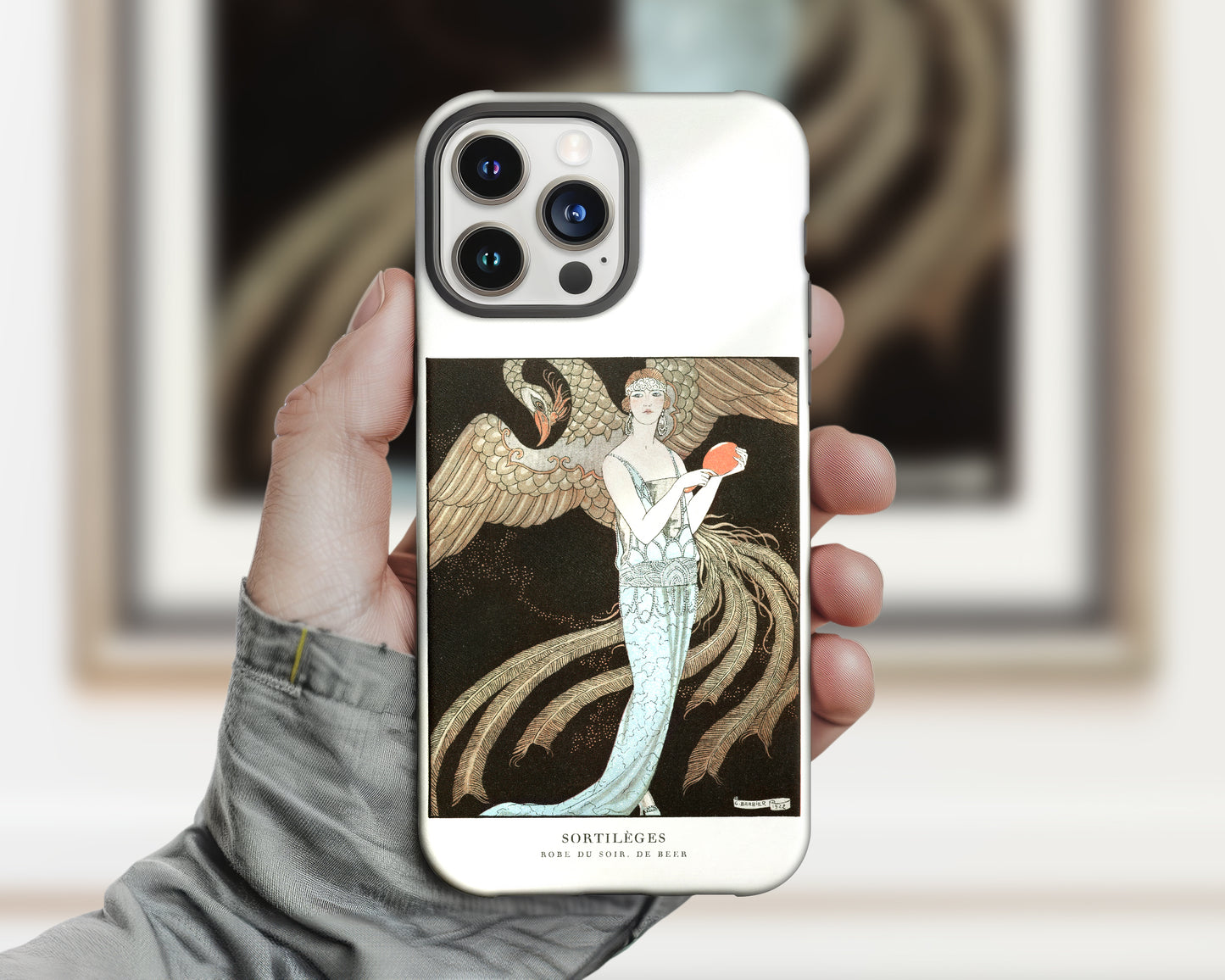 George Barbier - Sortilèges: Evening Dress, de Beer iPhone case