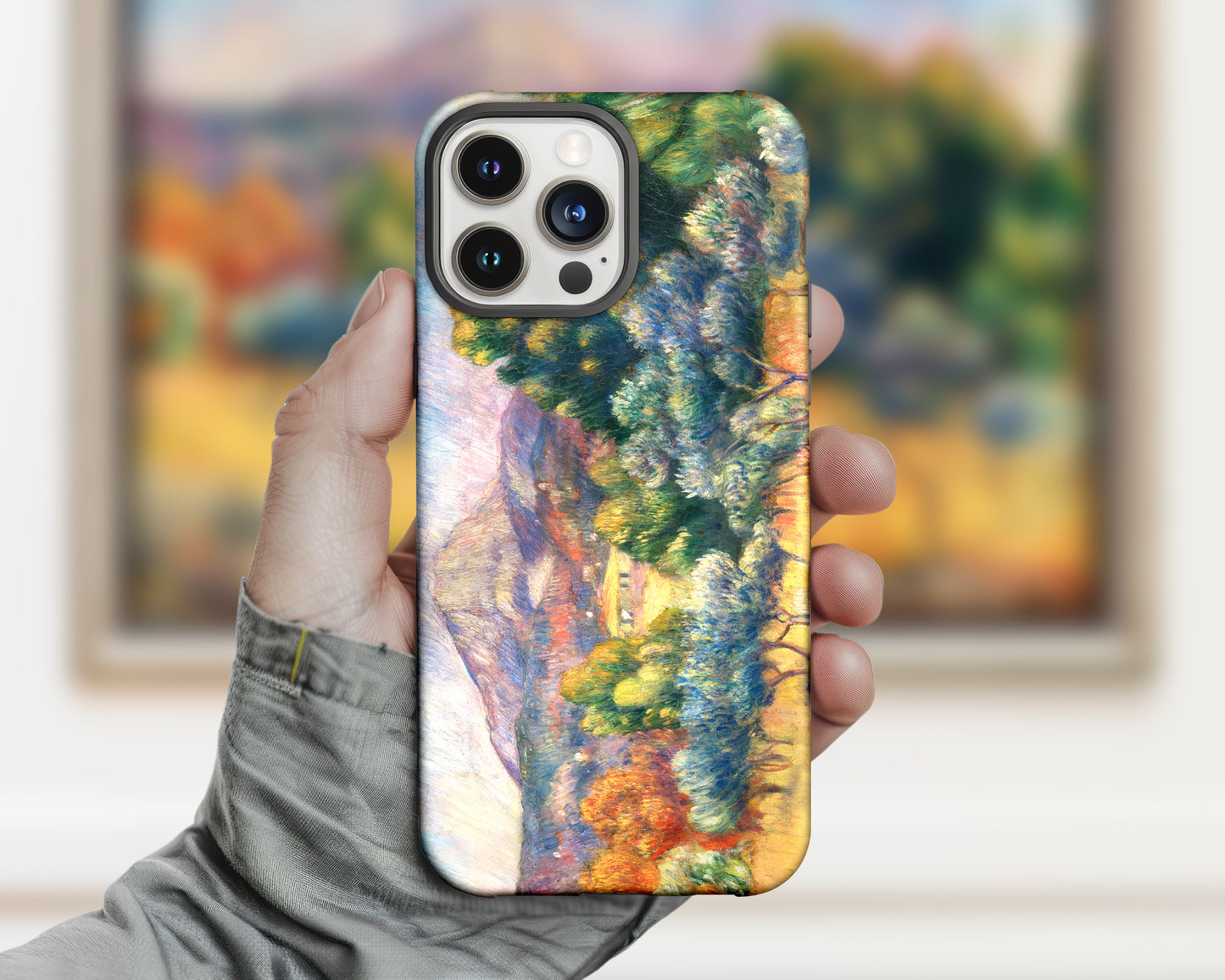 Pierre-Auguste Renoir - Montagne Sainte-Victoire (Paysage) iPhone case
