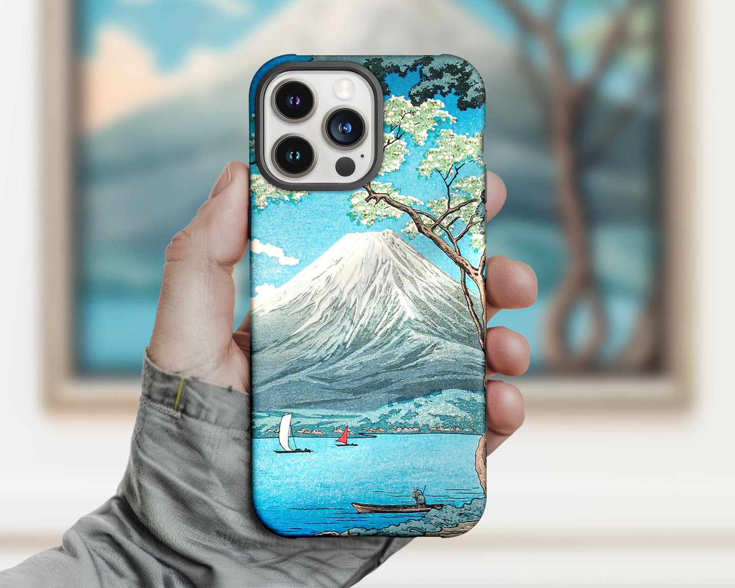 Hiroaki Takahashi - Mount Fuji from Lake Yamanaka iPhone case