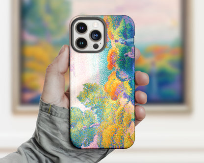 Henri Edmond Cross - Two Women by the Shore, Mediterranean iPhone case