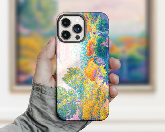 Henri Edmond Cross - Two Women by the Shore, Mediterranean iPhone case