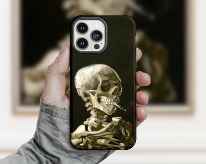 Vincent van Gogh - Head of a Skeleton with a Burning Cigarette iPhone case