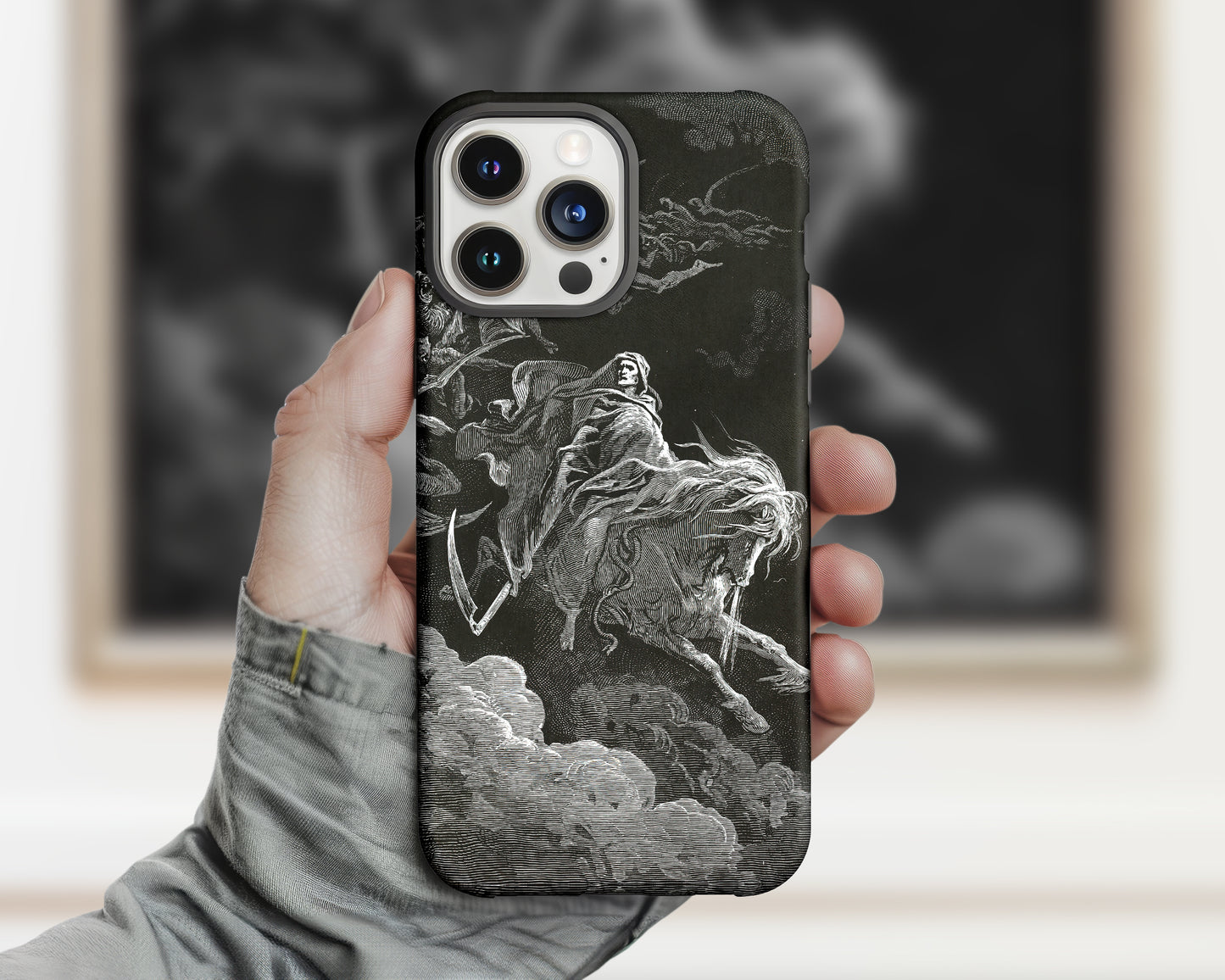 Gustave Dore - The Vision of Death iPhone case