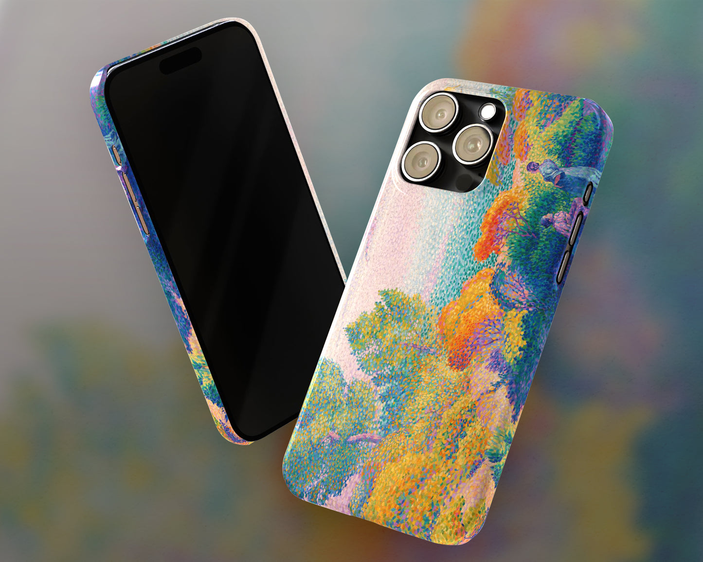 Henri Edmond Cross - Two Women by the Shore, Mediterranean iPhone case