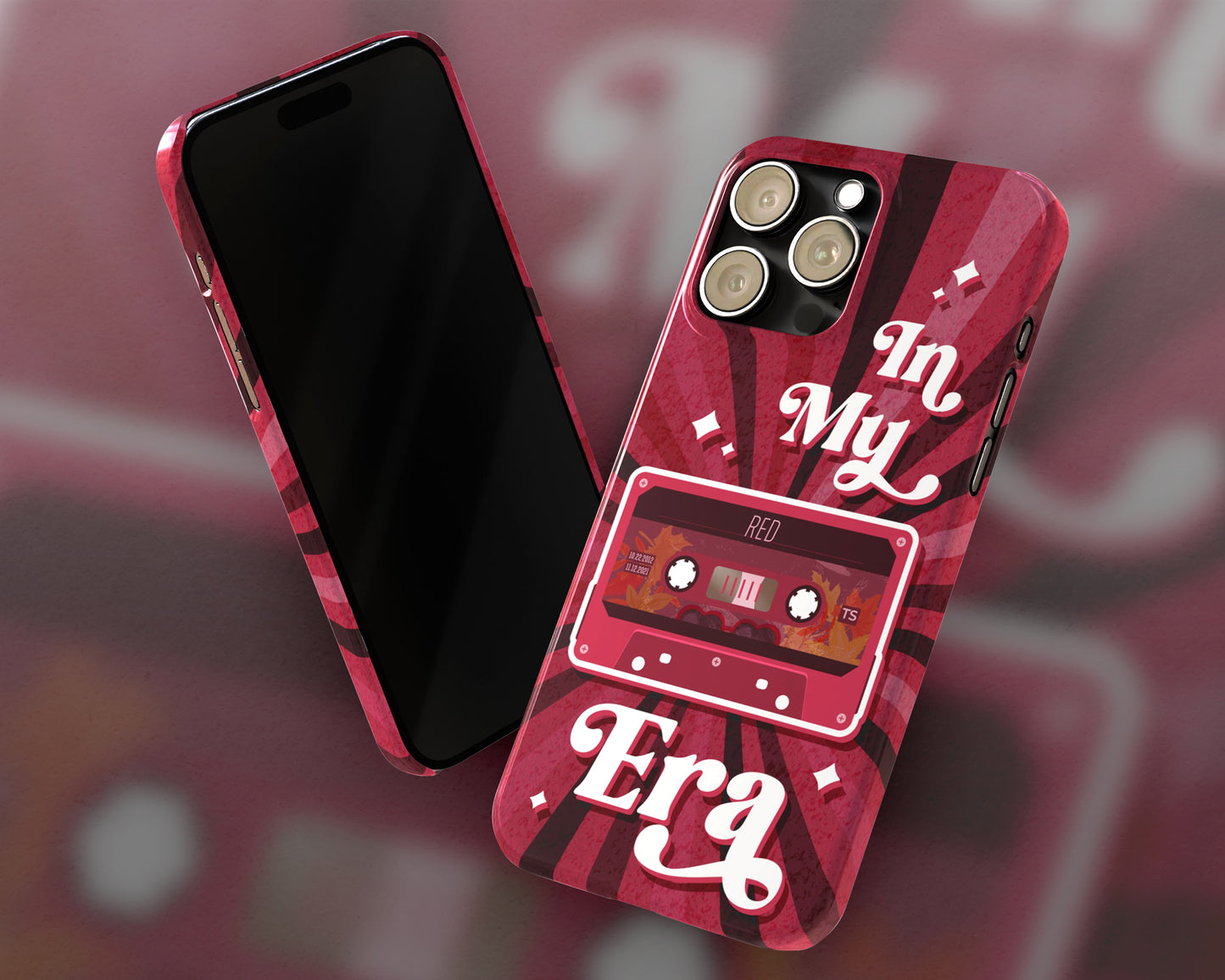 In my Red era vintage cassette tape iPhone case