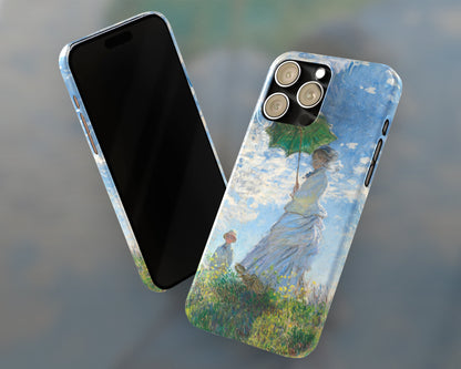 Claude Monet - Woman with a Parasol - Madame Monet and Her Son iPhone case