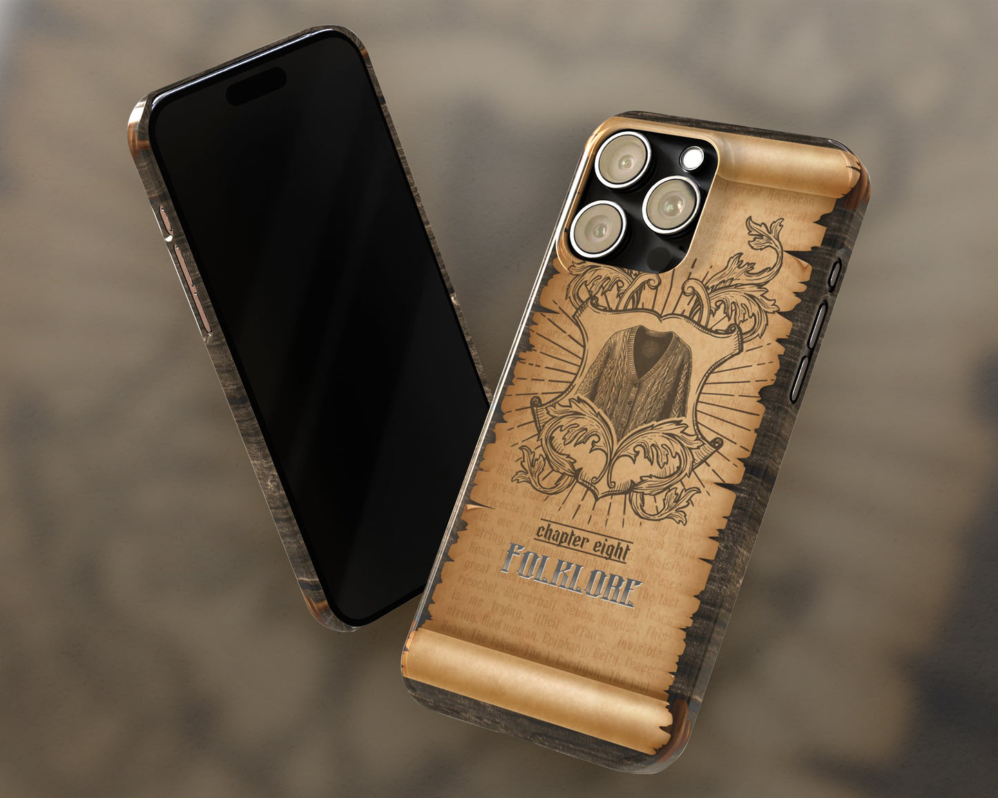 Folklore era medieval scroll iPhone case