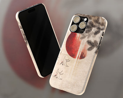 Katsushika Hokusai - Birds and Sunset iPhone case