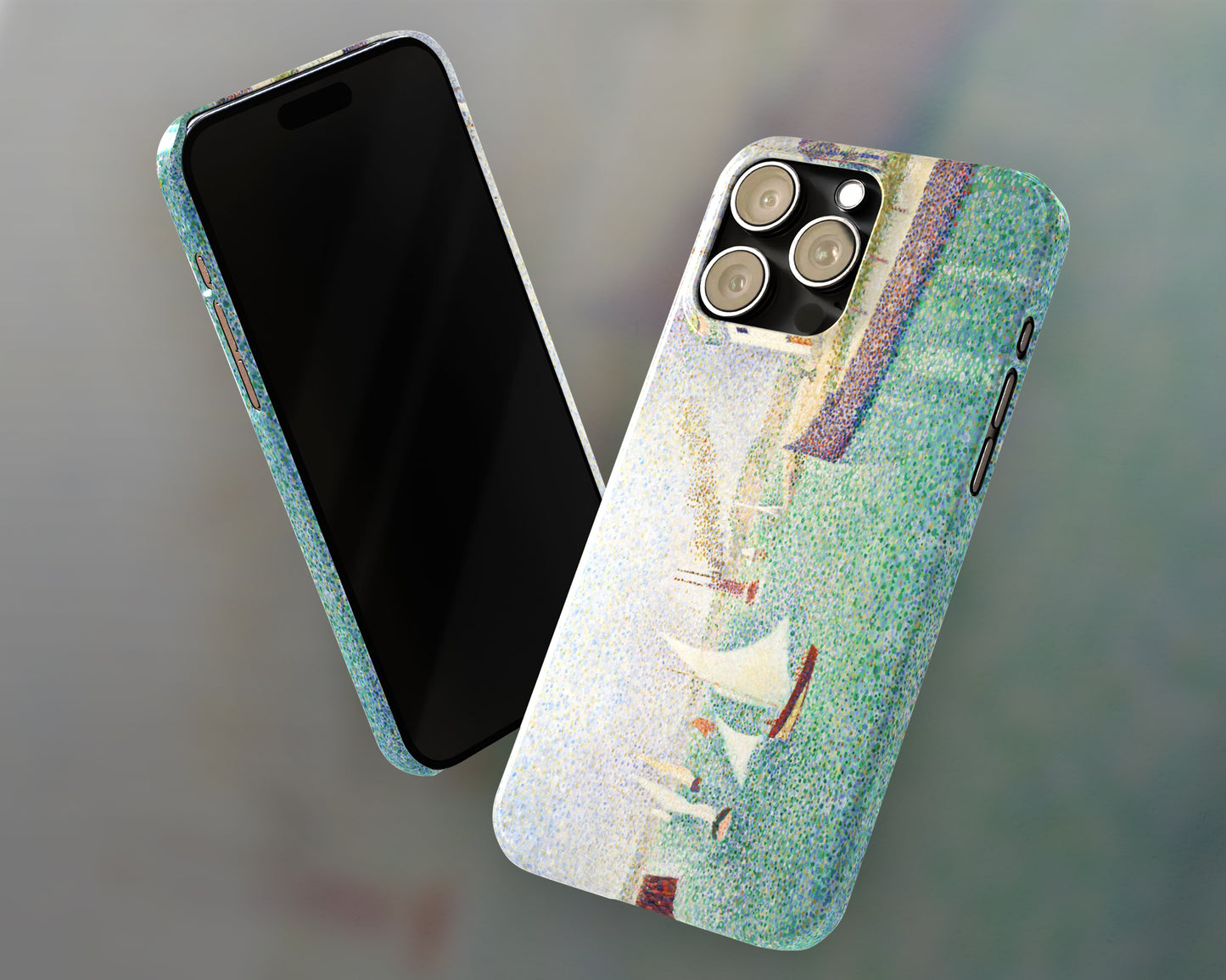 Georges Seurat - Entrance of The Port of Honfleur iPhone case