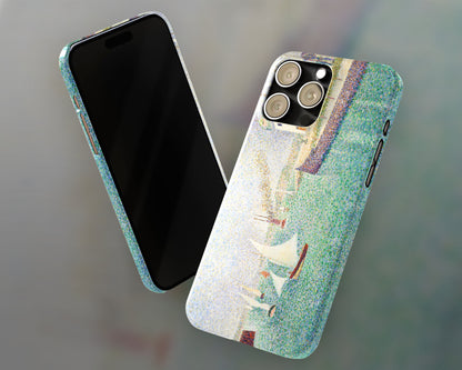 Georges Seurat - Entrance of The Port of Honfleur iPhone case