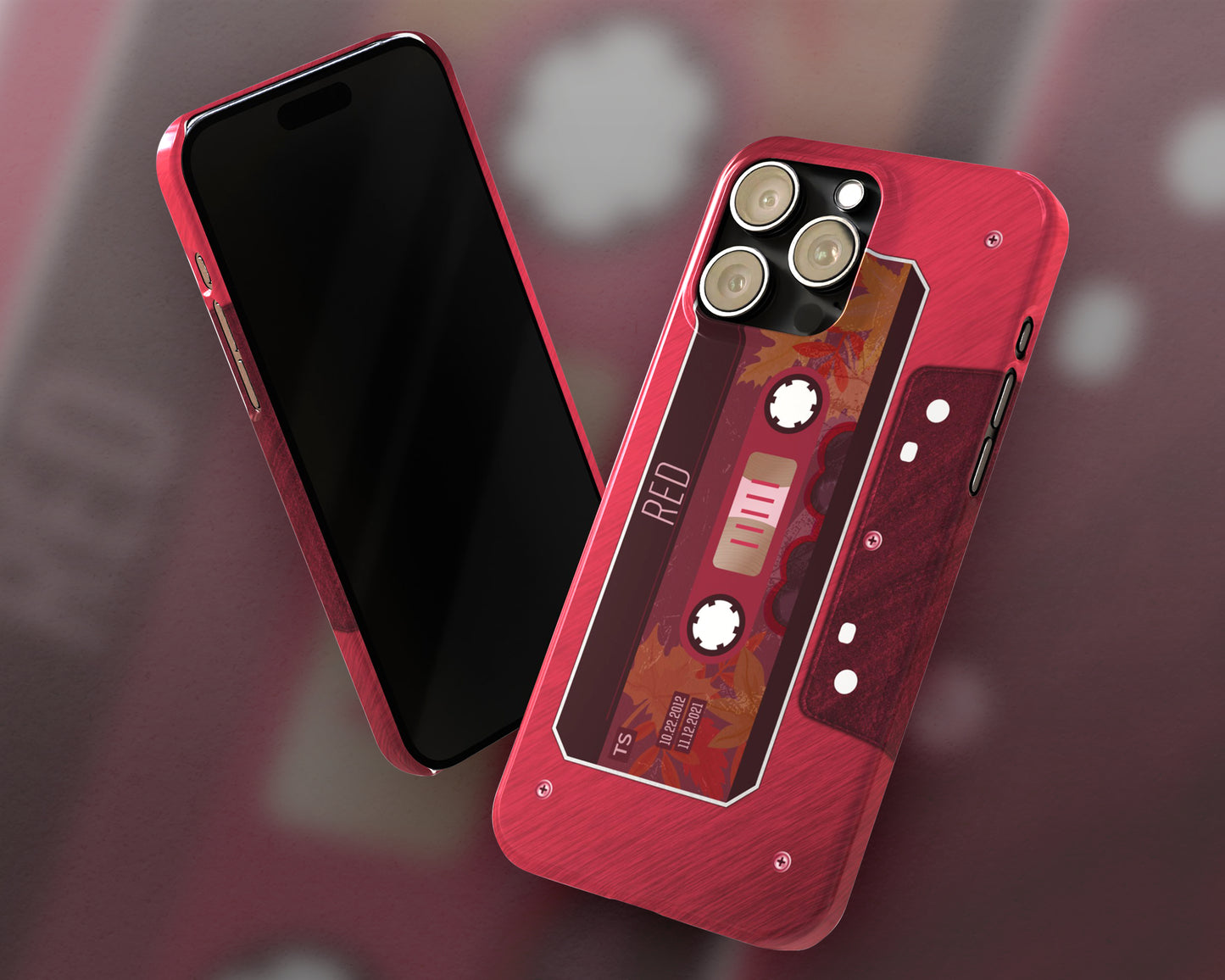 Red era cassette tape iPhone case