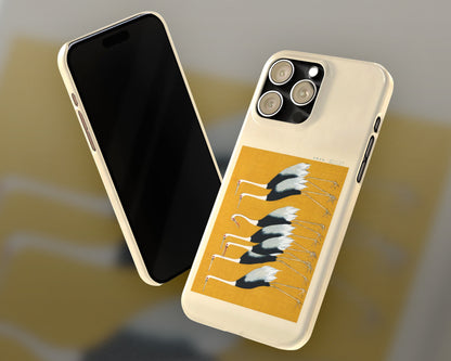 Ogata Korin - A Traditional Portrait of a Flock of Beautiful Japanese Red Crown Crane iPhone case