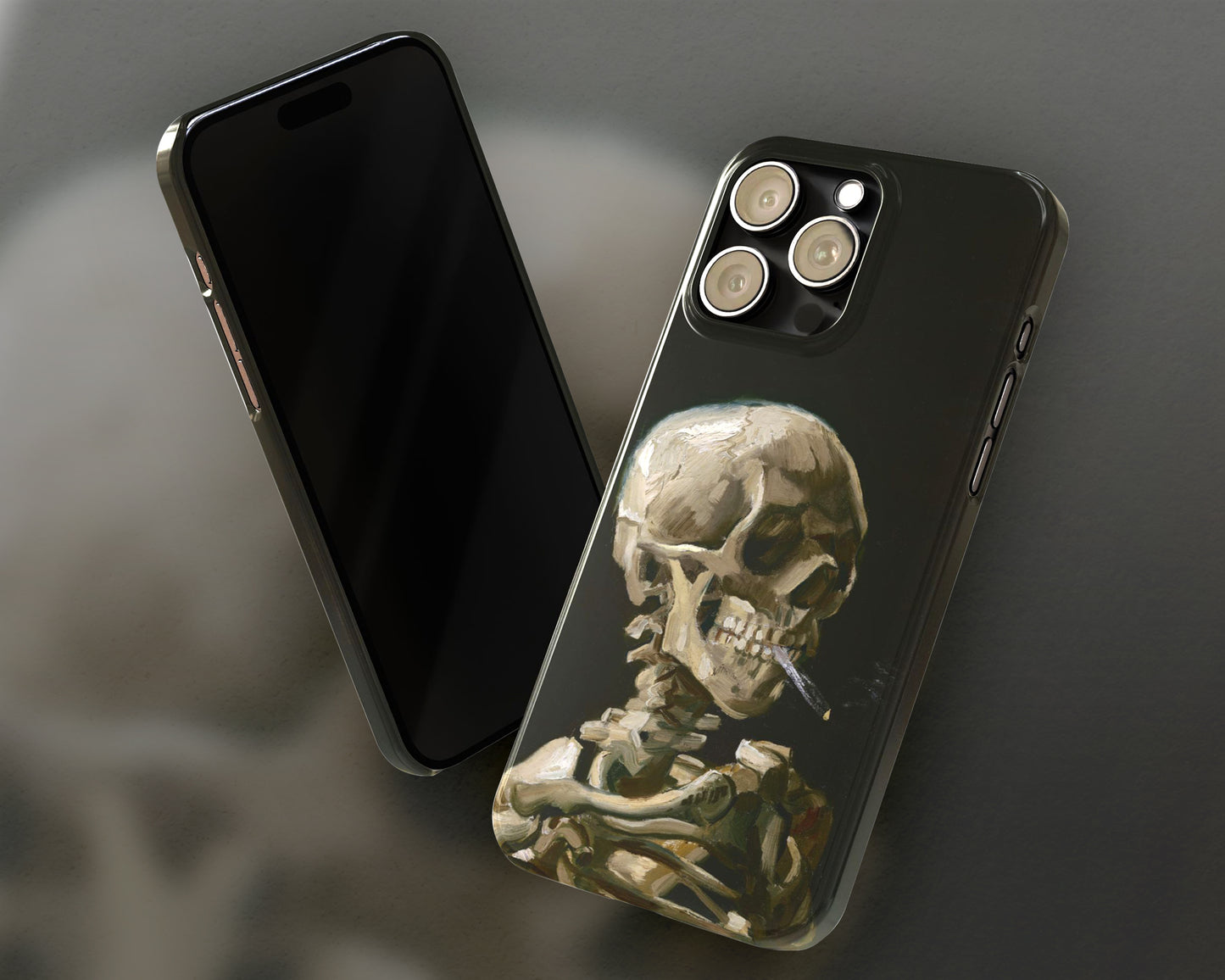 Vincent van Gogh - Head of a Skeleton with a Burning Cigarette iPhone case