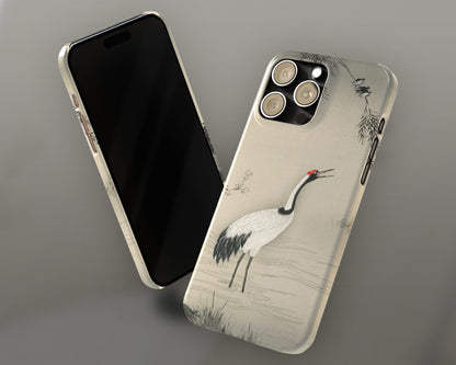 Kano Motonobu - A Traditional Portrait of a Beautiful Japanese Crane iPhone case
