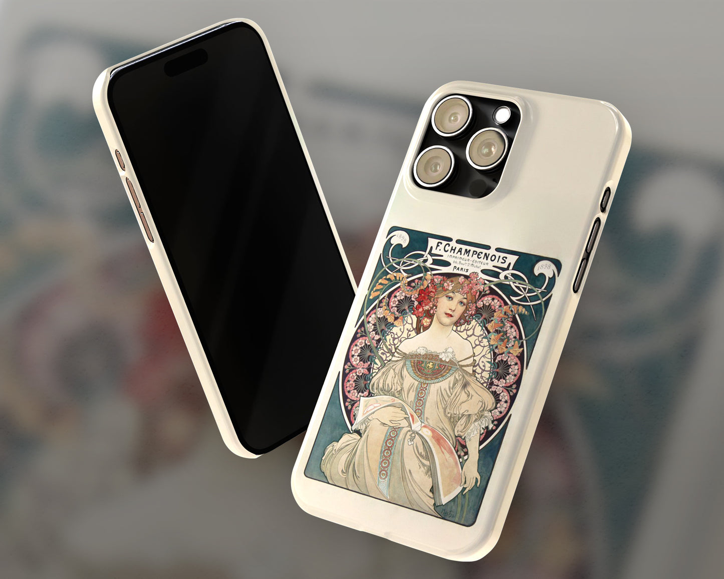 Alphonse Maria Mucha - F. Champenois Imprimeur-Editeur iPhone case