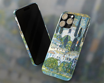 Gustav Klimt - Kirche in Cassone iPhone case