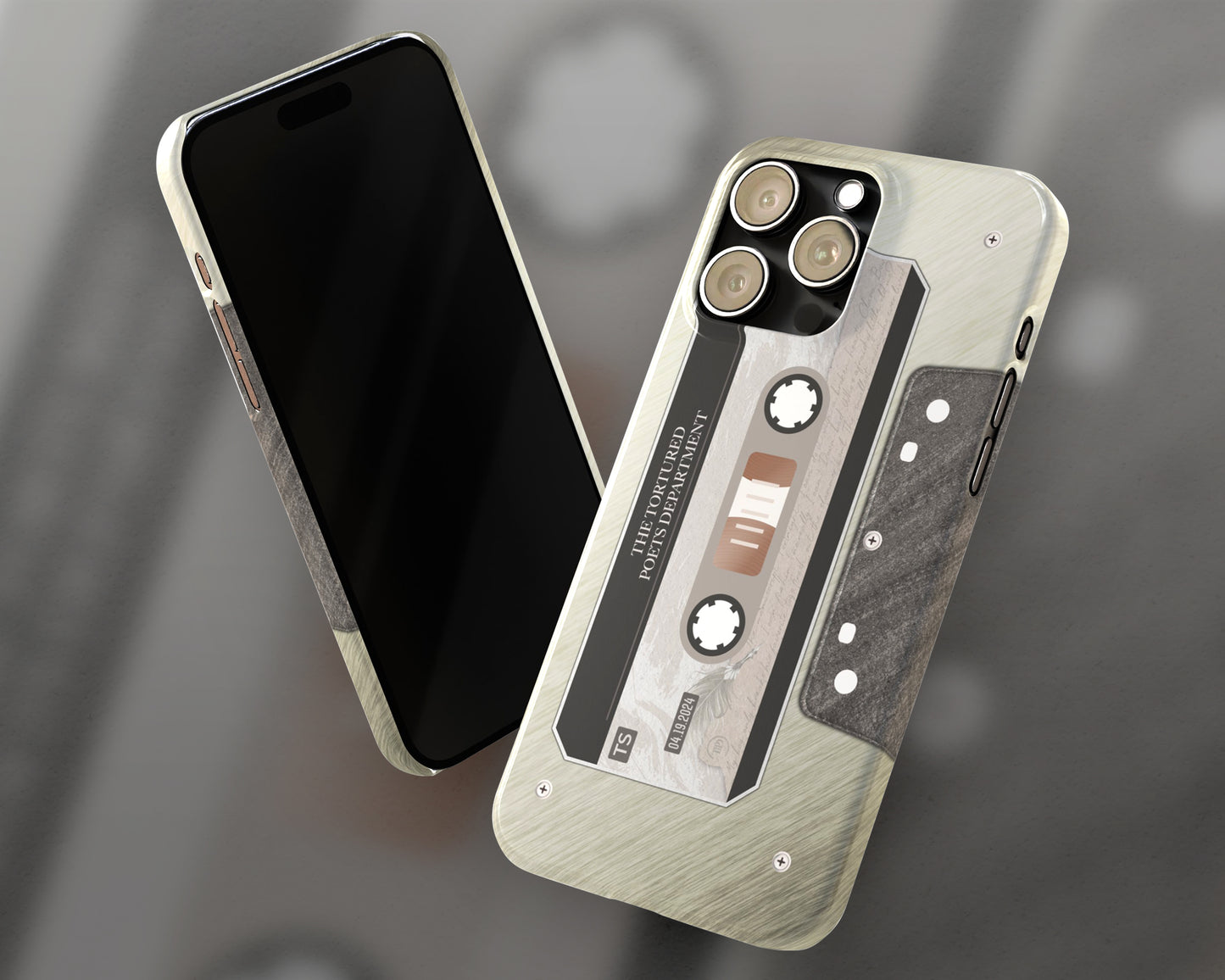Tortured Poets era cassette tape iPhone case