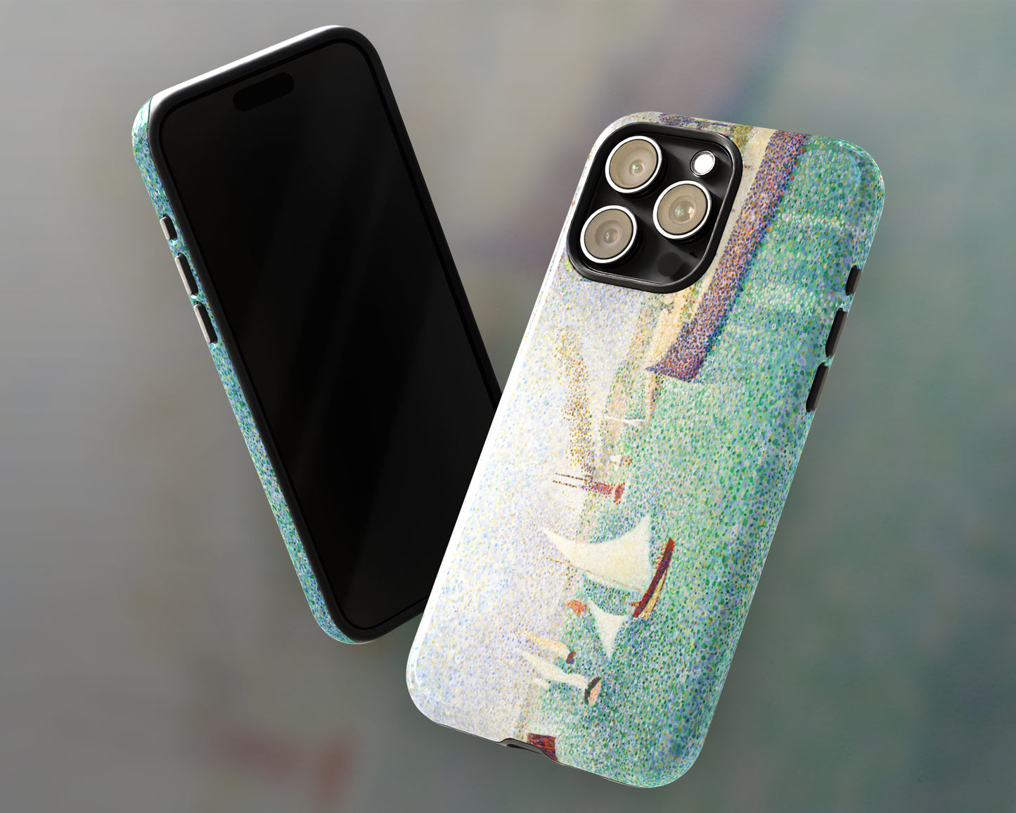 Georges Seurat - Entrance of The Port of Honfleur iPhone case