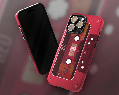 Red era cassette tape iPhone case