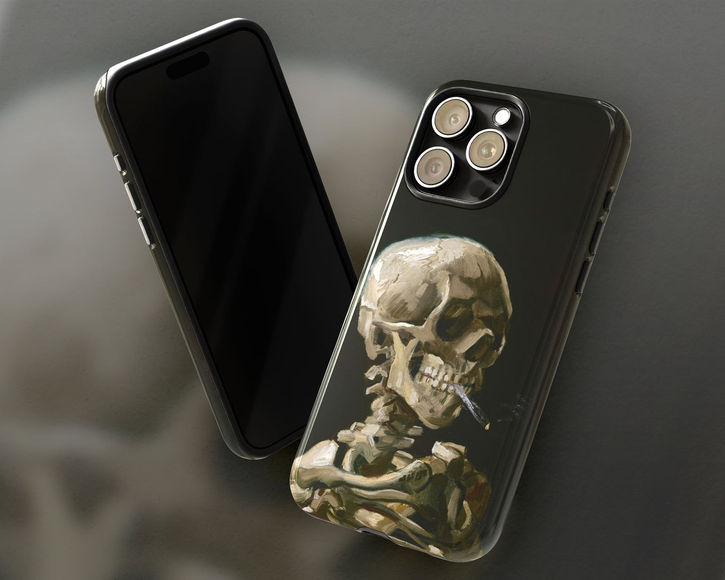 Vincent van Gogh - Head of a Skeleton with a Burning Cigarette iPhone case