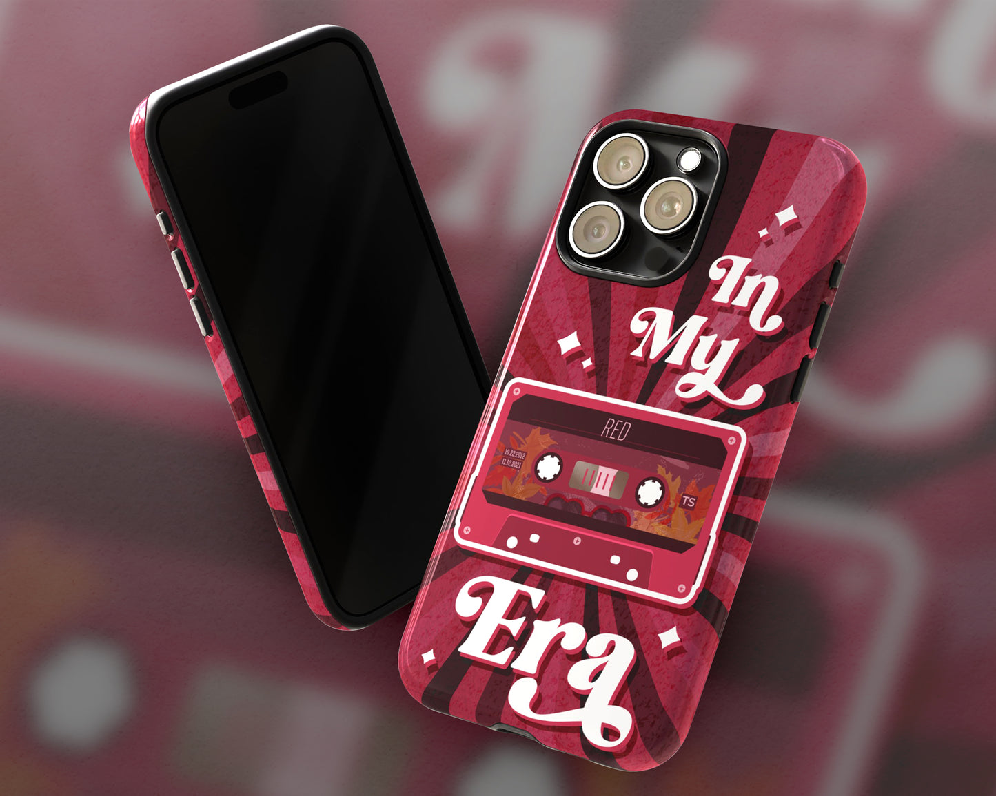 In my Red era vintage cassette tape iPhone case