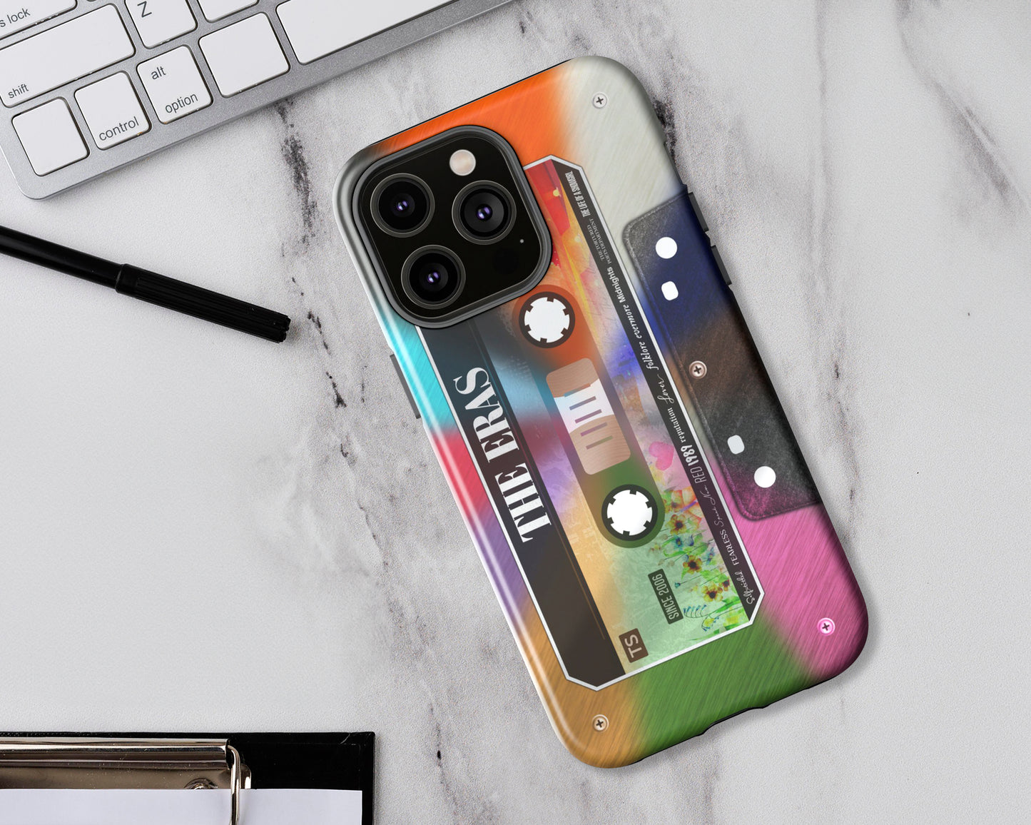 The Eras cassette tape iPhone case