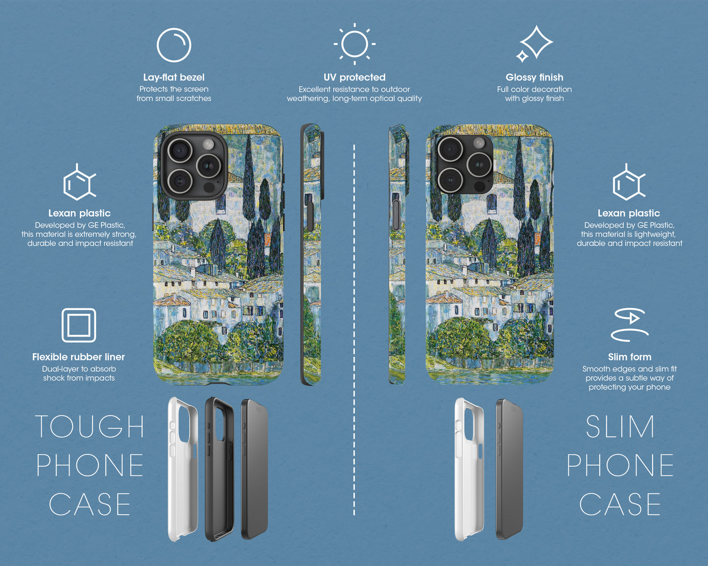 Gustav Klimt - Kirche in Cassone iPhone case