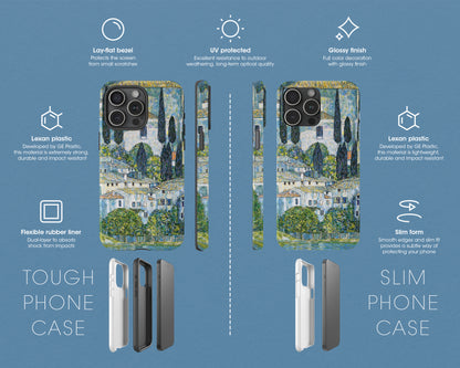 Gustav Klimt - Kirche in Cassone iPhone case